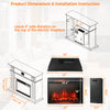 Dimensions and installation guide for the 25 inches recessed electric heater with infrared heating options.
