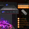 26-inch recessed electric fireplace with adjustable flame brightness, 3 colors, and remote control for cozy home.
