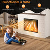 26-inch recessed electric fireplace with adjustable flame brightness, realistic resin logs, and overheat protection for.