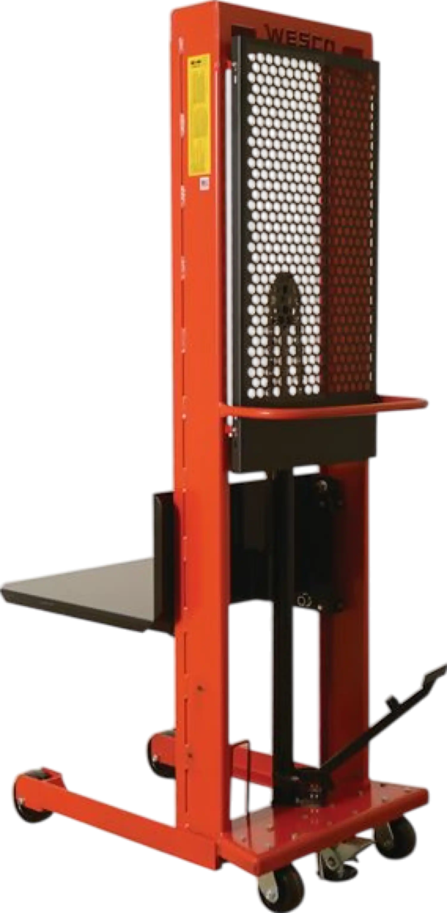 Wesco 260040 Manual Hydraulic Stacker 1000 lb. Load with 80