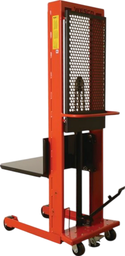 Wesco 260040 Manual Hydraulic Stacker 1000 lb. Load with 80