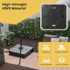 260 lbs offset patio umbrella base with wheels, made of HDPE material, waterproof and durable for outdoor use.