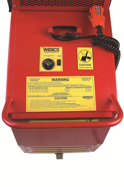 Wesco 261039 Counter-Balance Powered Stacker 1000 lb. Load with 76" Lift Height 25" Forks New