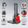 2640lbs Electric Straddle Stacker, 138" Lift,  Adjustable Legs & Forks,  F26-138SLA