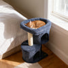 26 Inch Cat Tower with Large Padded Push Perch and Dual Condos-Dark Gray - Gallery View 1 of 10