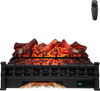 Close-up of the ember bed in the 26 Inch Electric Fireplace Heater, highlighting realistic flames and heating.