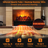 26-inch electric fireplace heater with realistic lemonwood ember bed, 1500W heating, and remote control for cozy warmth.