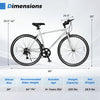 Dimensions of the 26-inch mountain bike with adjustable height, 6-speed system, and all-terrain rubber wheels for.