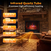 26-inch WiFi infrared quartz electric fireplace insert with realistic pinewood logs, heating up to 1000 sq ft.