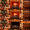 26-inch infrared quartz electric fireplace showing flame only mode, featuring realistic pinewood ember bed for cozy.