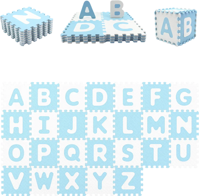 Costway 26-Pc Interlocking ABC Baby Play Mat w/ Detachable Letters 72471199 New