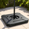 Heavy-duty 274 lbs cantilever patio umbrella base with handles, designed for stability and easy filling with water or.
