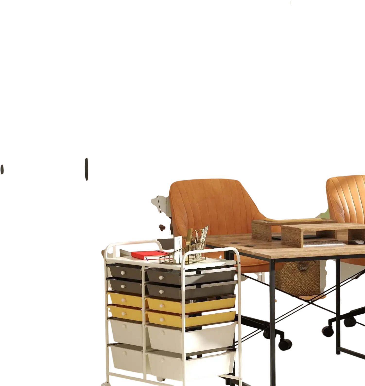 Costway 6-in-1 Ergo Comfort Smart Home Office Storage Bundle 78233891 New