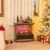 27 Inch Freestanding Fireplace with Remote Control-Brown - Gallery View 1 of 10