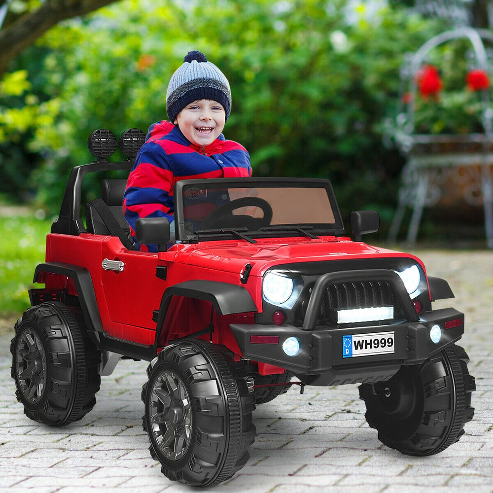 12V Kids Ride On Truck with Remote Control and Double Magnetic Door-Red - Gallery View 1 of 13
