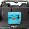 16 Quart 24-Can Capacity Portable Insulated Ice Cooler with 2 Cup Holders-Blue - Gallery View 1 of 12