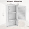 Wall hanging bathroom storage cabinet with adjustable shelves, elegant white finish, ideal for organizing small spaces.