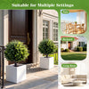 27.5 inch artificial cypress topiary trees with dense foliage, perfect for patios, backyards, or living rooms.
