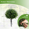 Artificial cypress topiary tree with dense foliage, 27.5 inches tall, ideal for outdoor decoration and easy installation.