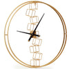 27-inch yellow wall clock featuring a unique cube design and smooth edges, perfect for modern living room decor.