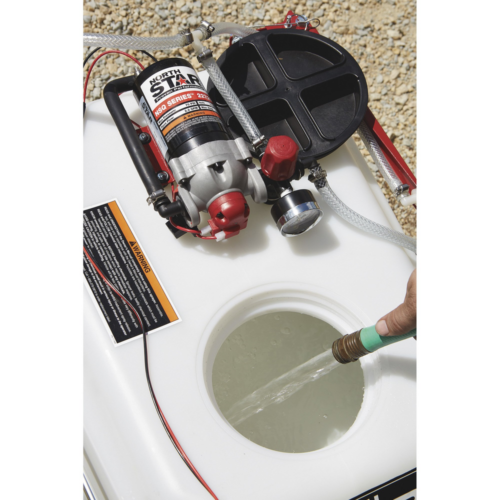 NorthStar Tow Behind Trailer Boom Broadcast and Spot Sprayer 21 Gallon Capacity 70 PSI 12V DC 2.2 GPM 282780 New