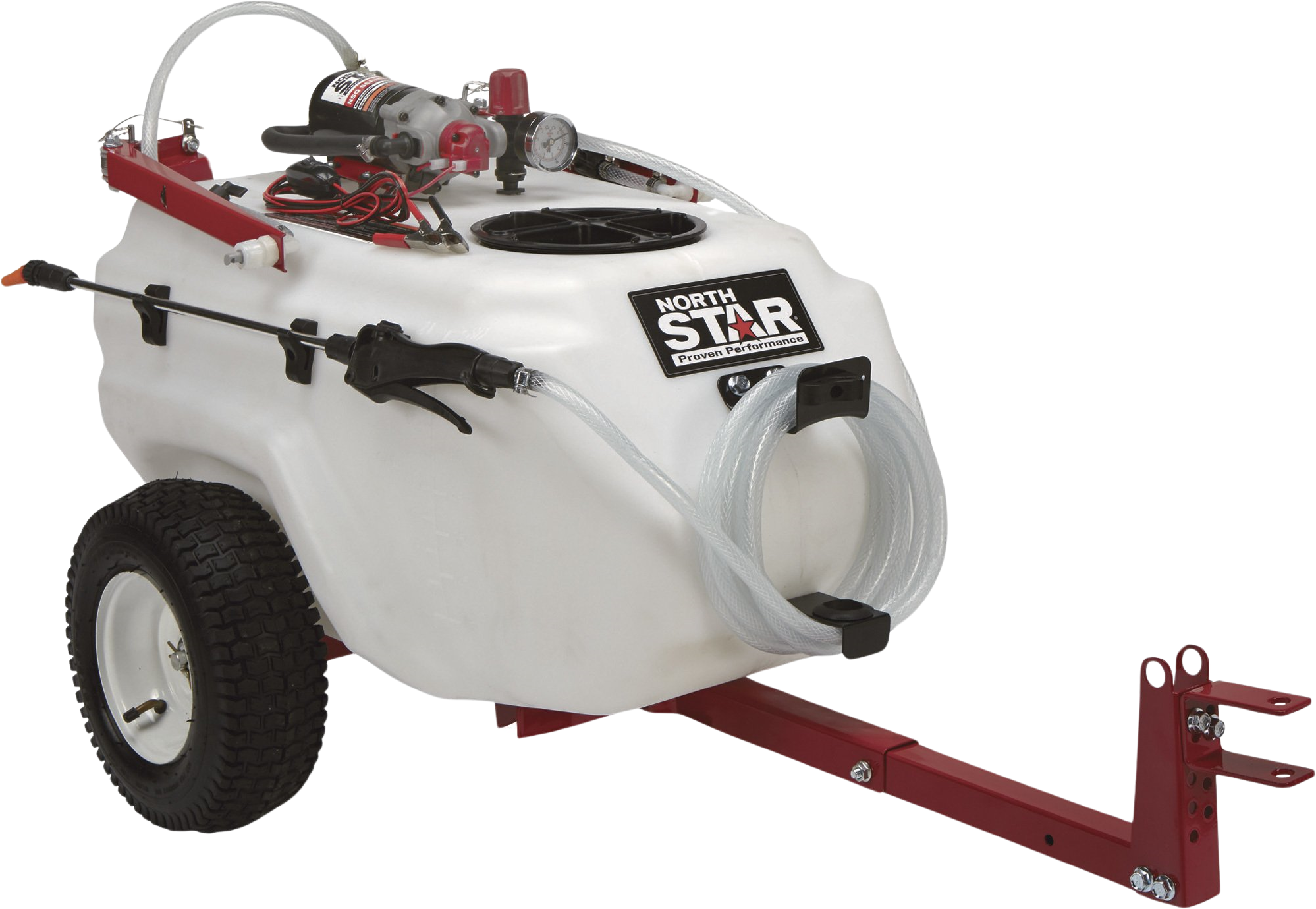 NorthStar Tow Behind Trailer Boom Broadcast and Spot Sprayer 21 Gallon Capacity 70 PSI 12V DC 2.2 GPM 282780 New