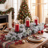 28" Foldable Christmas Centerpiece 3 Candle Holder Set of 1 with Pine Needles and 6 Natural Pine Cones - Gallery View 1 of 10
