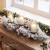 28" foldable Christmas centerpiece showcasing a lush arrangement of faux pine needles and natural pine cones for holiday charm.
