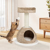 28 Inches Hand-Made Cat Tree Tower with Jump Platform-White - Gallery View 1 of 10