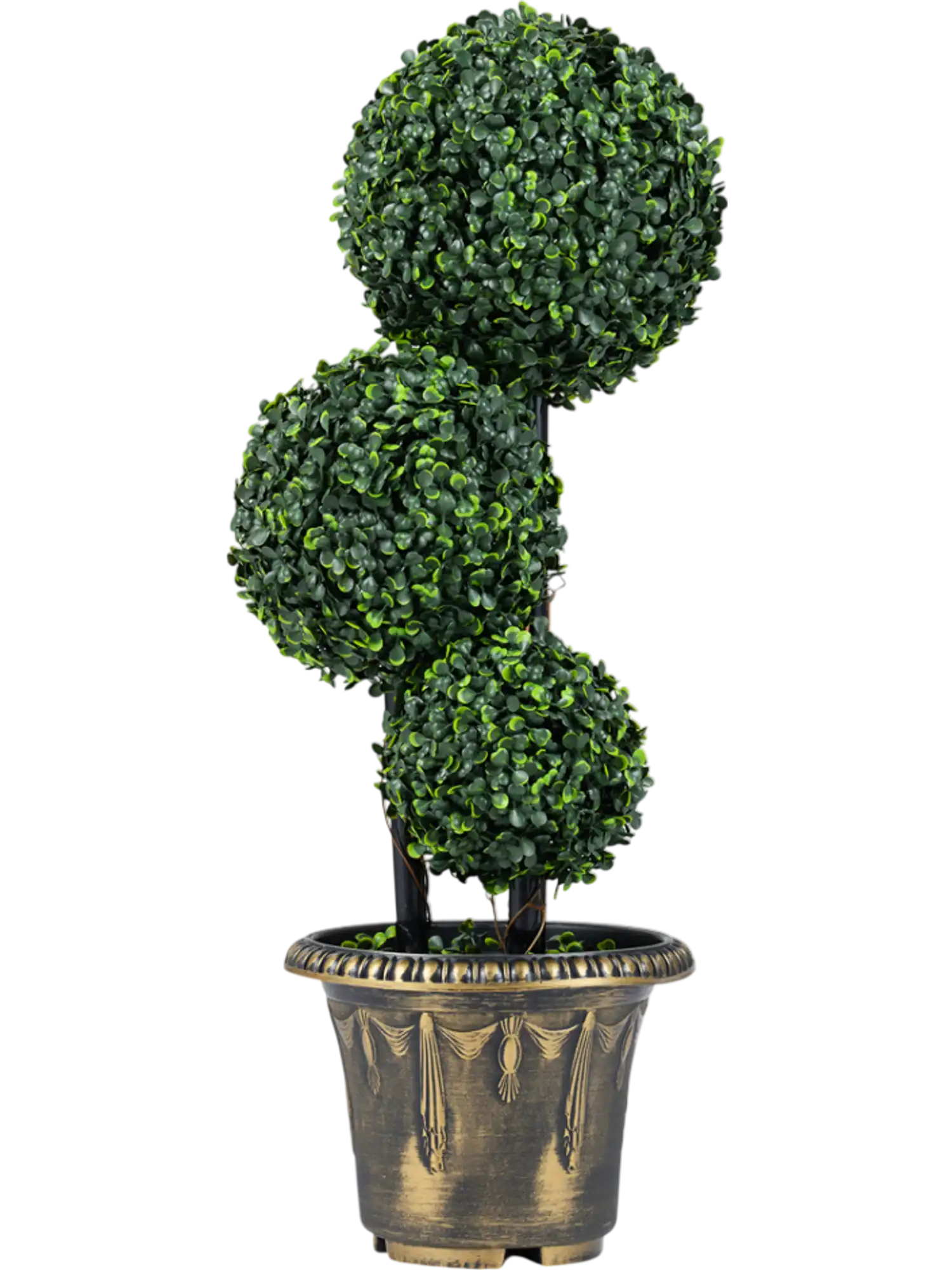 Costway Artificial Boxwood Topiary Tree Triple Ball Shrubs 29/35