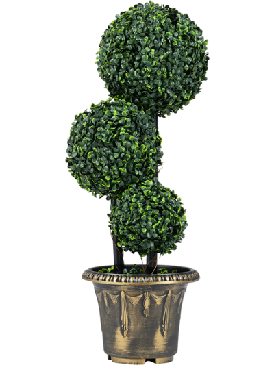 Costway Artificial Boxwood Topiary Tree Triple Ball 29/35