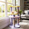 29 Inches Cute Modern Cat Tree with Star and Moon Shaped Platforms-Purple - Gallery View 1 of 10