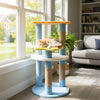 29 Inches Cute Modern Cat Tree with Star and Moon Shaped Platforms-Blue - Gallery View 1 of 10