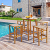 Patio Wood Bar Stools Set of 2/4-2Pieces - Gallery View 1 of 9
