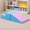 2-Piece Step and Slide Climber for Infants and Toddlers Baby Soft Play Set Foam Blocks-Blue - Gallery View 1 of 11