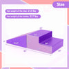 Purple 2-piece step and slide climber set for infants, featuring soft foam blocks and removable waterproof cover.