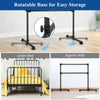 4 feet double ballet barre with adjustable height, sturdy iron construction, ideal for home or studio use.