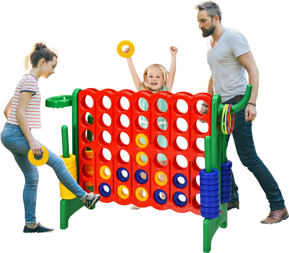 Giant 4-to-score game set in green, featuring kids playing outdoors, enhancing cognitive skills and providing hours of.