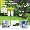 3-tier metal plant stand shelf with a sturdy steel frame, perfect for displaying plants and decorations in outdoor.
