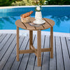 Set of 2 18 Inch Round Weather-Resistant Adirondack Side Tables-Brown - Gallery View 1 of 9
