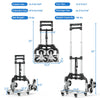 Portable folding stair climbing hand truck with adjustable handle and climbing wheels, ideal for moving luggage and.