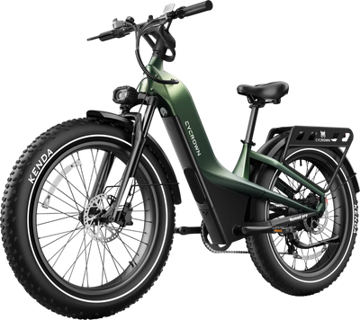 Cycrown Nomad Pro Electric Bike Fat Tire 90 Mile Range 28 MPH 1000W New