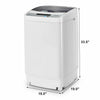 Compact 12 lbs full-automatic washing machine with clear lid and LED display, ideal for small spaces like dorms.