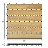 Acacia wood interlocking tile flooring, 12x12 inches, showcasing a durable design for garden, balcony, or poolside use.