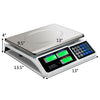 Electronic price computing scale with LCD display, 66 lbs capacity, waterproof steel top, ideal for markets and.