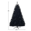 Black 6ft hinged artificial Christmas tree with 1036 branch tips, perfect for customizable holiday decor indoors or.