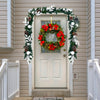 9 feet pre-lit artificial Christmas garland with 50 warm white LED lights, decorated for festive indoor and outdoor use.