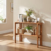 2/3-Tier Folding Wooden Storage Shelves for Entryway and Garden-2-Tier - Gallery View 1 of 9