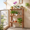2/3-Tier Folding Wooden Storage Shelves for Entryway and Garden-3-Tier - Gallery View 1 of 9