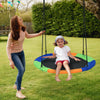 40-inch flying saucer tree swing with adjustable height, durable fabric, and secure rope, perfect for outdoor play.